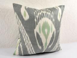 Ikat Pillow, Hand Woven Pillow Cover 514-1Aa1, Throw Pillows, Designer Decorative Accent Pillows - thumbnail 1