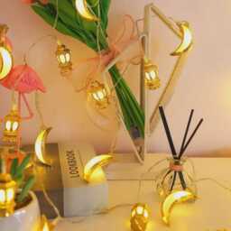 Lantern Moon String Lights Kerosene Bottle Led Lamp Retro Home Party Garden Decoration String, 10/20Leds 1.5/3M - thumbnail 4