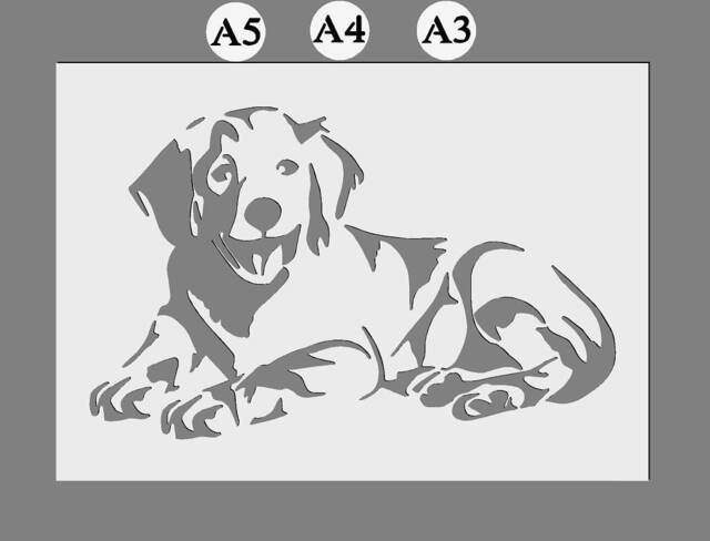 Basset Hound Mylar Stencil 190 Micron, Craft, Wall Decor - A3/A4/A5 - image 1