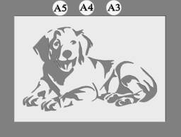 Basset Hound Mylar Stencil 190 Micron, Craft, Wall Decor - A3/A4/A5 - thumbnail 1