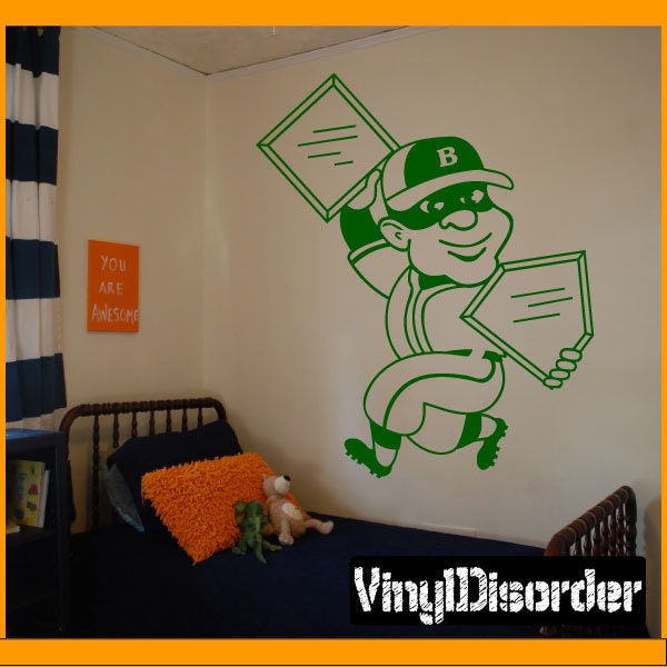 Baseball Player Vinyl Wall Decal Or Car Sticker - Baseballmc001Et - image 1