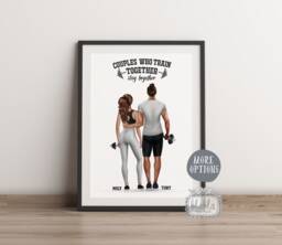 Personalised Gym Couple Gift, Birthday Valentines Boyfriend Day - thumbnail 1