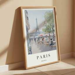 Eiffel Tower Paris Poster Elegant France Wall Art - thumbnail 2