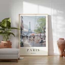 Eiffel Tower Paris Poster Elegant France Wall Art - thumbnail 3