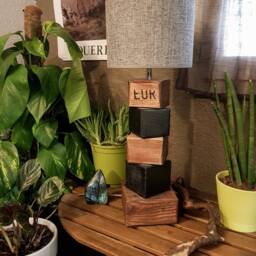 Recycled Wooden Lamp/Industrial Lamp/Pallet Wood Industrial/Design/Floor Light - thumbnail 3