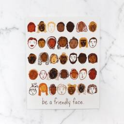 Be A Friendly Face Art Print Digital Download - Home Decor Printable Artwork Illustration House Warming Gift - thumbnail 4