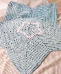 Crochet Baby Blanket, Star Star, Newborn Photo Prop - You Choose Color
