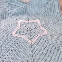 Crochet Baby Blanket, Star Star, Newborn Photo Prop - You Choose Color - thumbnail 2