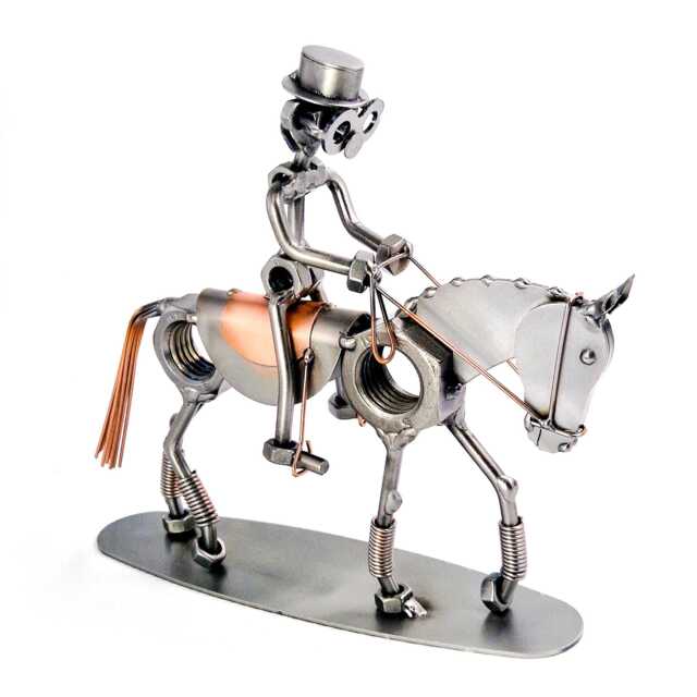 Handmade Dressage Figurine Horse Lovers Gift Equestrian Decor For Dad Trainers Artistic Sculpture - image 1