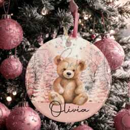 Personalised Baby Girl Christmas Decoration - Granddaughter First Gift 1St Bauble Stocking Filler Eve Box