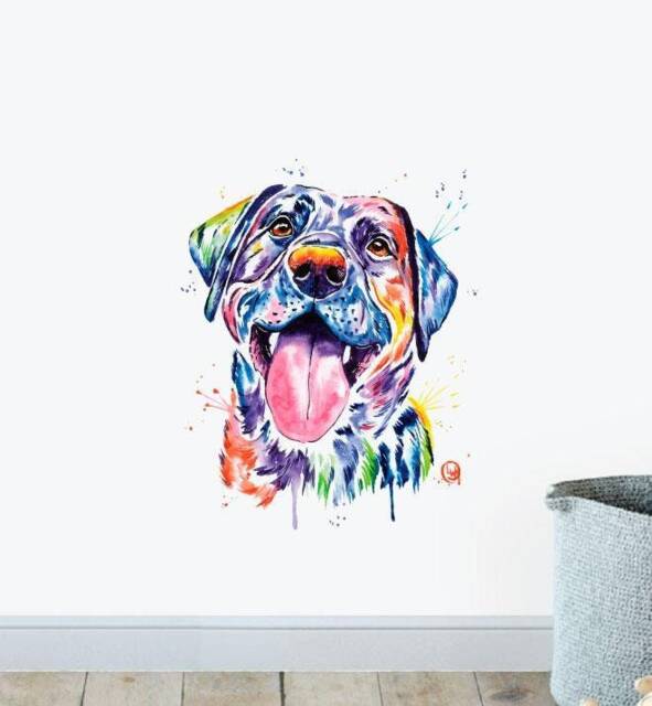 Black Lab Wall Sticker Decal - Illustration Stickers, Animals Decals, Home Decor, Art, Illustrations