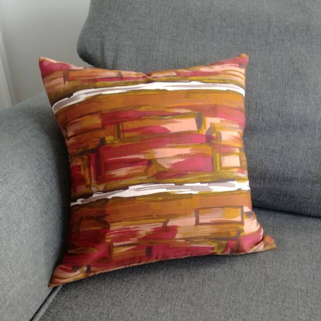Fall Colors Pillow Cover, Autumn Cushion Olive Green & Burgundy Decor - image 1