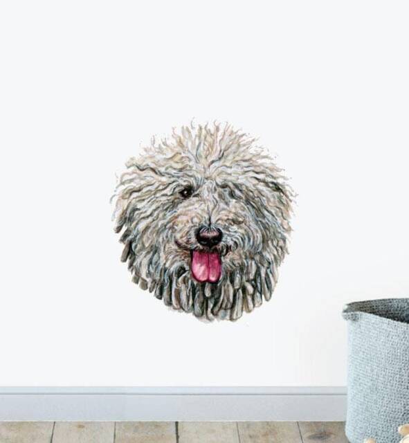 Komondor Dog Wall Sticker Decal - Dogs & Pets Stickers, Art, Decals, Kids Animals Decals