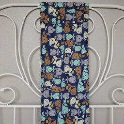 Baby Boy Minky Blanket, Whale, Blue, Car Seat, Crib Nursery - thumbnail 3