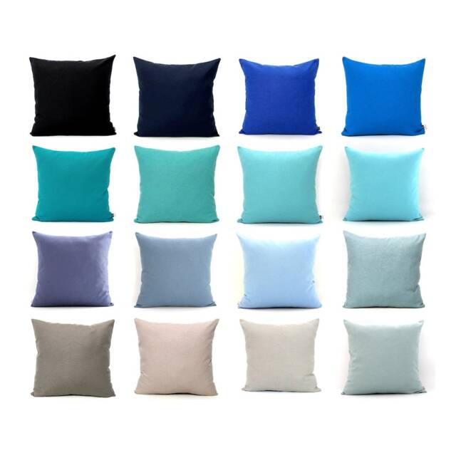 Solid Pillow Covers, All Sizes, Plain Cushion Cover, Teal, Petrol, Turquoise, Navy Blue, Gray, Aqua, Throw Pillows, Housewarming Gift, Sham - image 1