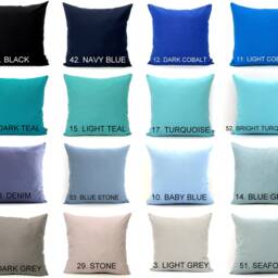 Solid Pillow Covers, All Sizes, Plain Cushion Cover, Teal, Petrol, Turquoise, Navy Blue, Gray, Aqua, Throw Pillows, Housewarming Gift, Sham - thumbnail 2