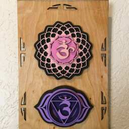 Chakra Wall Art, Wooden Hanging, Decoration, Decor, Kundalini Yoga - thumbnail 2