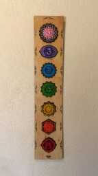 Chakra Wall Art, Wooden Hanging, Decoration, Decor, Kundalini Yoga - thumbnail 1