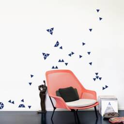 Triangle Wall Decals, 2'' Inch - 5cm, Gold Sticker Triangles, Decor Metallic, Shape Art, Kids Room & Home - thumbnail 4