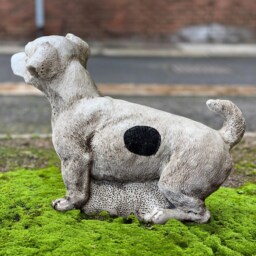 Stone Jack Russell Terrier Figurine Concrete Dog Statue Outdoor Pet Memorial Decoration Cement Terrier Ornament Dog Lover Gift - thumbnail 3