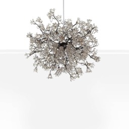Clear Pendant Light, Light Fixture With Transparent Flowers Lighting , Bedside Lamp - thumbnail 2