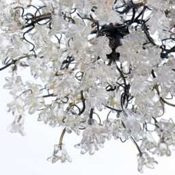 Clear Pendant Light, Light Fixture With Transparent Flowers Lighting , Bedside Lamp - thumbnail 3