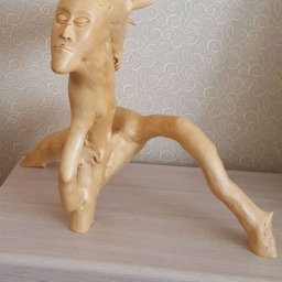 Wooden Sculpture - Futuristic Wooden Modern Art Handcrafted Statue Maple Wood Carved Figure Modern Woodwork - thumbnail 4