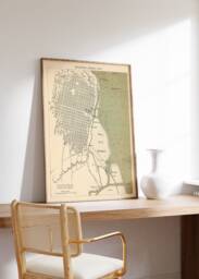 Vintage Buenos Aires Map Print Argentina Wall Art - thumbnail 1