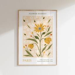 Flower Market Poster, Set Of 3 Floral Prints, Botanical Wall Art, Living Room Pictures, Bedroom Posters - thumbnail 3