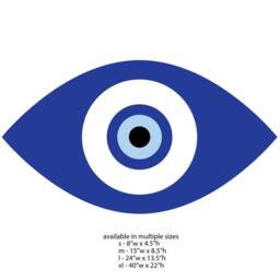 Blue Evil Eye Wall Sticker Decal - My Wonderful Walls - thumbnail 3