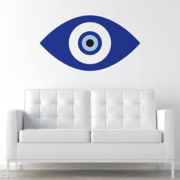 Blue Evil Eye Wall Sticker Decal - My Wonderful Walls - thumbnail 2