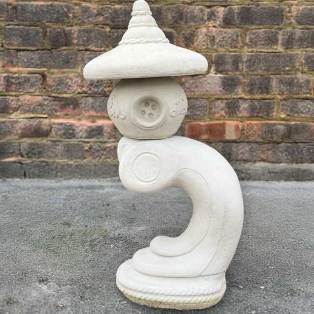 Concrete Curved Pagoda Figurine Zen Garden Sculpture Japanes Temple Statue Outdoor Lawn Ornament Handmade Cement Art Gift - image 1