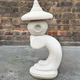 Concrete Curved Pagoda Figurine Zen Garden Sculpture Japanes Temple Statue Outdoor Lawn Ornament Handmade Cement Art Gift - thumbnail 1