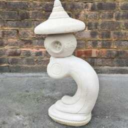 Concrete Curved Pagoda Figurine Zen Garden Sculpture Japanes Temple Statue Outdoor Lawn Ornament Handmade Cement Art Gift - thumbnail 3