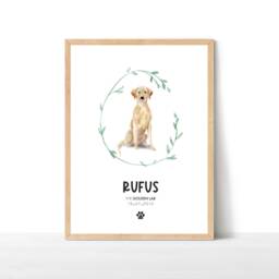 Personalised Labrador Print, Dog Lover Gift, Pet Portrait, Print Wall Decor, Decor - thumbnail 1