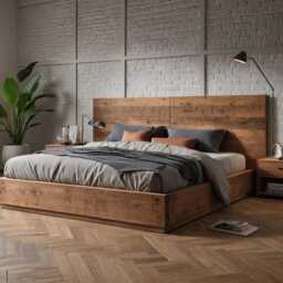 Solid Oak Wood Bed Frame, 100% Custom Bedframe, Low Profile, Avail Sizes For Twin(Single/Twin Xl/Full(Double/Queen/King/California King - thumbnail 2