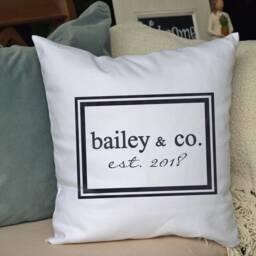 Personalized Pillow, Cotton Anniversary Gift, 2nd Anniversary, Wedding Gift Idea, Newlywed Grandparent Mothers Day - thumbnail 2