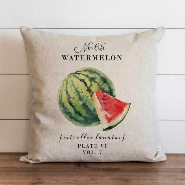 Watermelon Pillow Cover - 18 X 20 Botanical Floral Herbs Spring Home Decor Summer Throw Garden - image 1