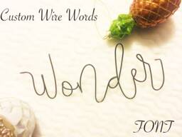 Wonder Font - Wire Words Word Sign Personalized Wall Art Custom Quote Name - thumbnail 1