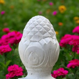 Concrete Pineapple Finial Statue Stone Pine Cone Ornament Cement Garden Pillar Topper Outdoor Fence Post Decor Architectural Yard Accent - thumbnail 2