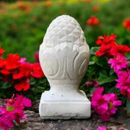 Concrete Pineapple Finial Statue Stone Pine Cone Ornament Cement Garden Pillar Topper Outdoor Fence Post Decor Architectural Yard Accent - thumbnail 3