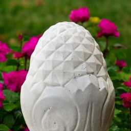 Concrete Pineapple Finial Statue Stone Pine Cone Ornament Cement Garden Pillar Topper Outdoor Fence Post Decor Architectural Yard Accent - thumbnail 4