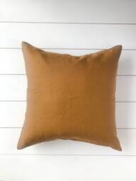 Softened Linen Pillow Case in Cinnamon Brown /Linen Throw Cinnamon/Decorative
