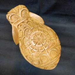 Wooden Elephant, Handcrafted Patio Ornament, Carving Animal Decor, Handicrafts, Vastu Fengshui Gifting - thumbnail 4