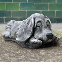 Sleeping Cocker Spaniel Statue Concrete Sculpture Memorial Figure Garden & Home Decor Handmade Dog Lover Gift - thumbnail 1