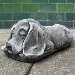 Sleeping Cocker Spaniel Statue Concrete Sculpture Memorial Figure Garden & Home Decor Handmade Dog Lover Gift - thumbnail 2
