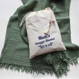 Cotton Muslin Throw Blanket, Four Layers Muslin, Anniversary Gift, Sofa Throw, Personalised Gift For Christmas, Nanny - thumbnail 2