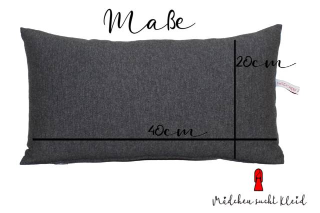 Cuddly Alternative Pillow - Decorative With Saying Gift For Your Loved One Sofa Cushion 20x40 Anthracite Heart - image 1