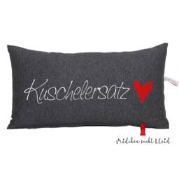 Cuddly Alternative Pillow - Decorative With Saying Gift For Your Loved One Sofa Cushion 20x40 Anthracite Heart - thumbnail 2