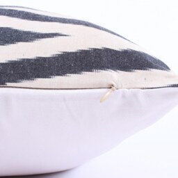 Ikat Silk Velvet Pillow 16x24 - Handmade Boho Cushion Cover Turkish Home Decor Accent - thumbnail 2